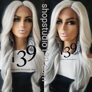Platinum Blonde shifting  part lace front wig